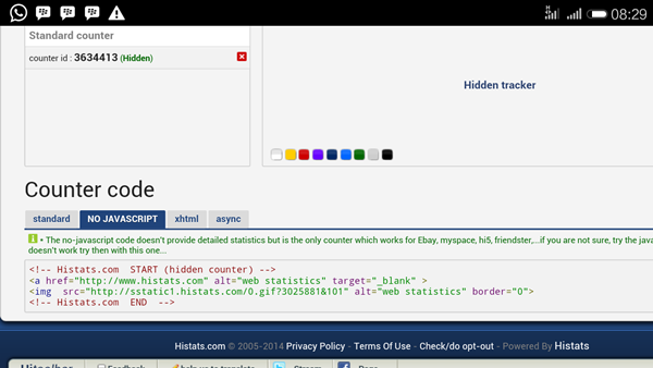 cara setting histats tanpa javascript untuk website performance terbaik