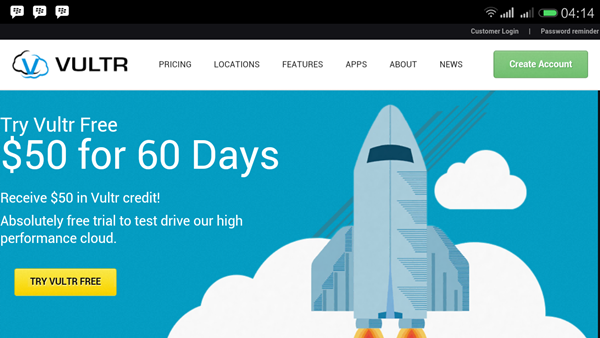 Gratis nyoba vultr vps 50$ selama 60 hari coba yuk