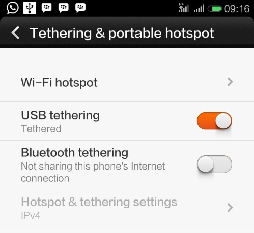 Cara android usb tethering windows