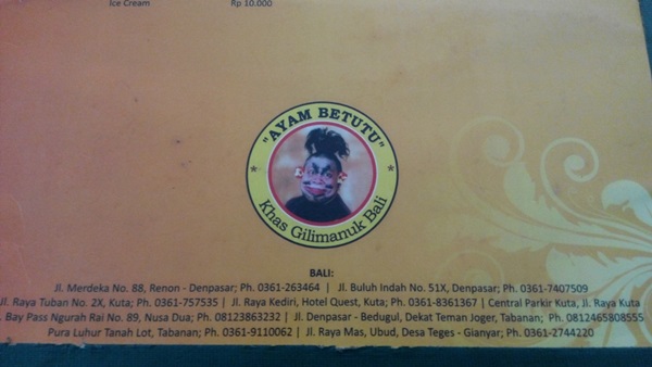 Kuliner bali ayam betutu khas gilimanuk di raya kuta