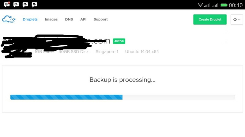Proses backup otomatis vps digitalocean