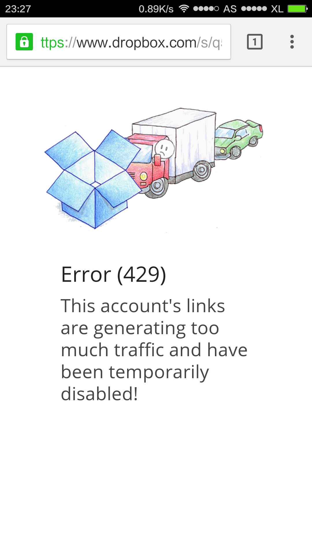 Akun Dropbox sementara tidak bisa dipakai