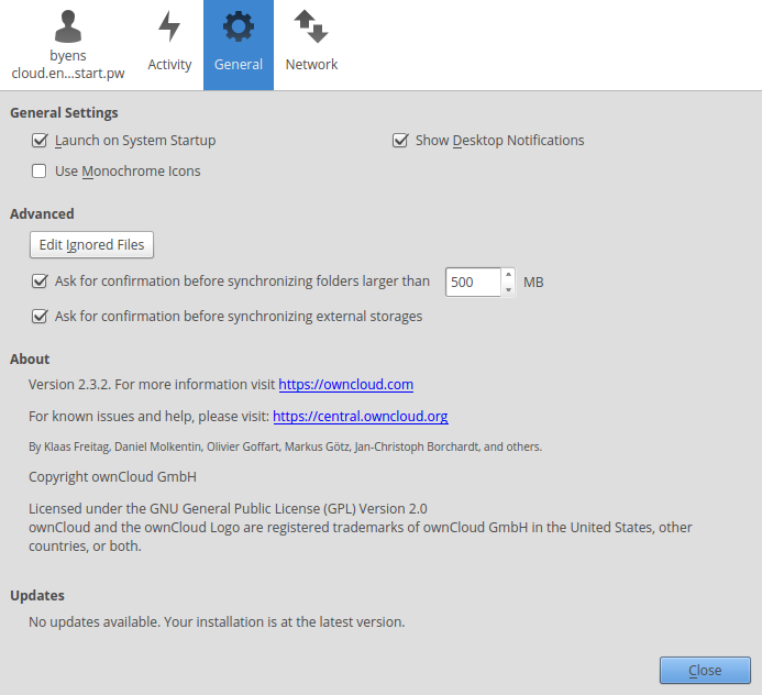 Cara update owncloud client elementary OS Loki